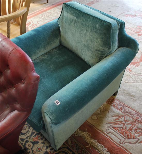 Upholstered Victorian armchair